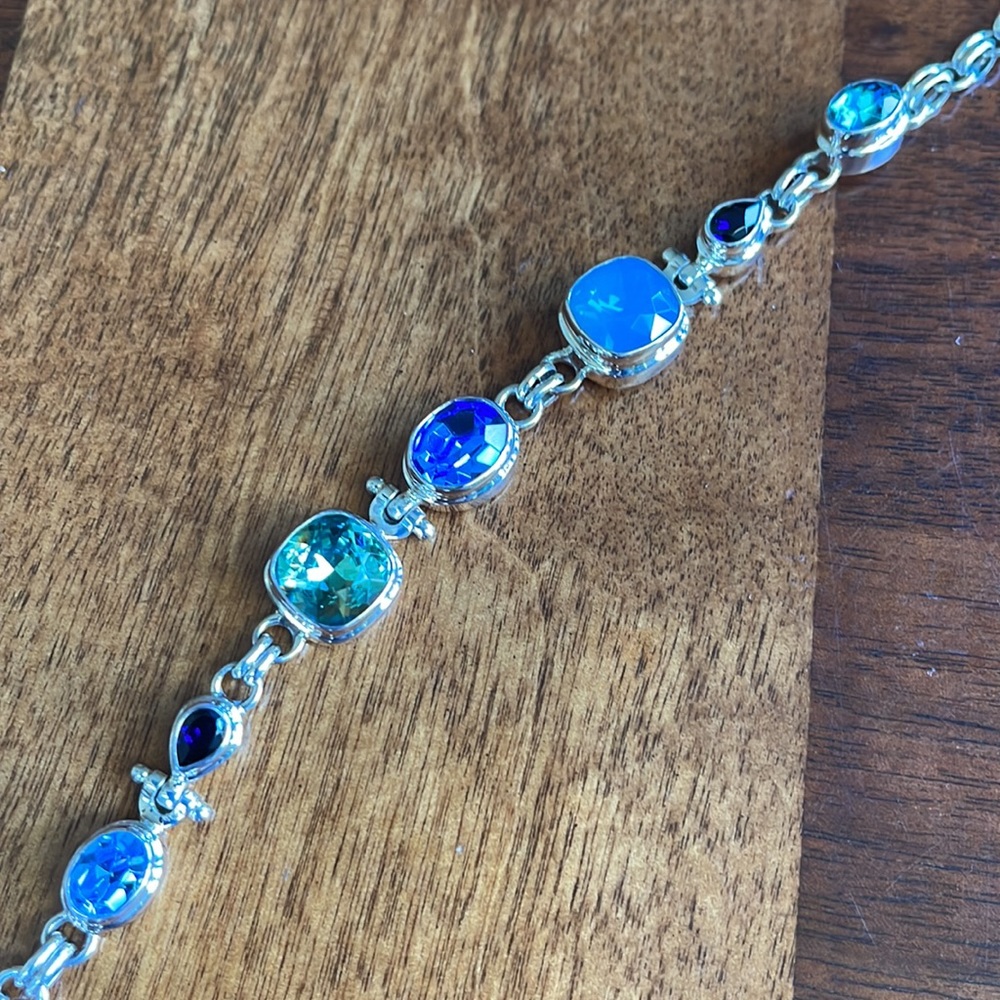 NEVER WORN KAZIA DIGO SWAROVSKI CRYSTAL STERLING SILVER BRACELET - BEAUTIFUL!!